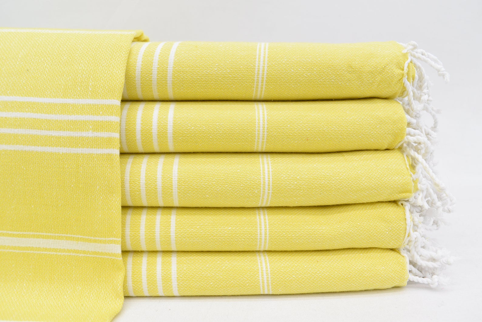 Bright Yellow Monaco Turkish Towel – Lightweight Quick Dry Beach & Bath Towel, Luxury Turkish Cotton Spa Towel, Travel & Pool Towel-0