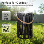 10.5'' High Solar Lantern Outdoor Table Lamp Black 2Pcs-2