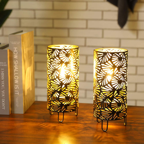 9''High Metal Lamp Battery Powered Metal Lamp（Set of 2）-0