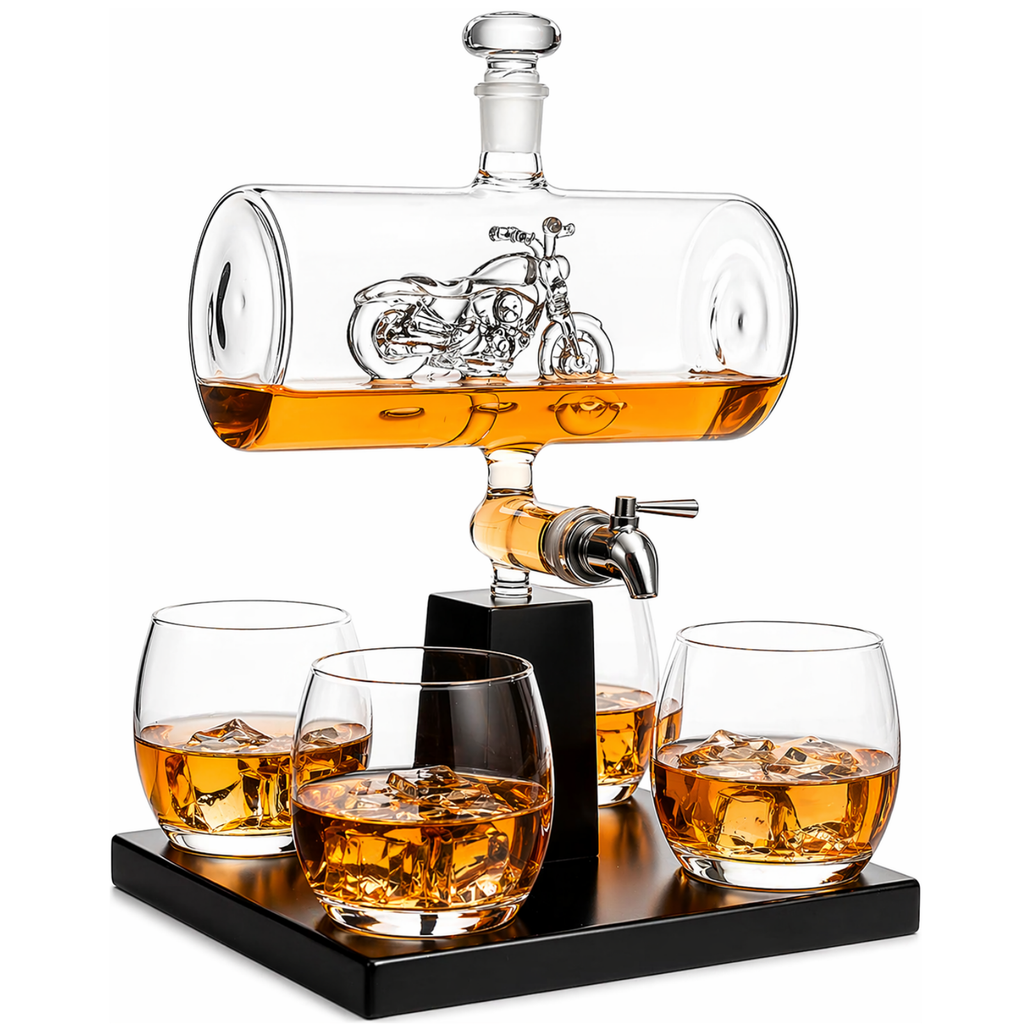 Motorcycle Decanter Whiskey & Wine Decanter Set 1100ml-0