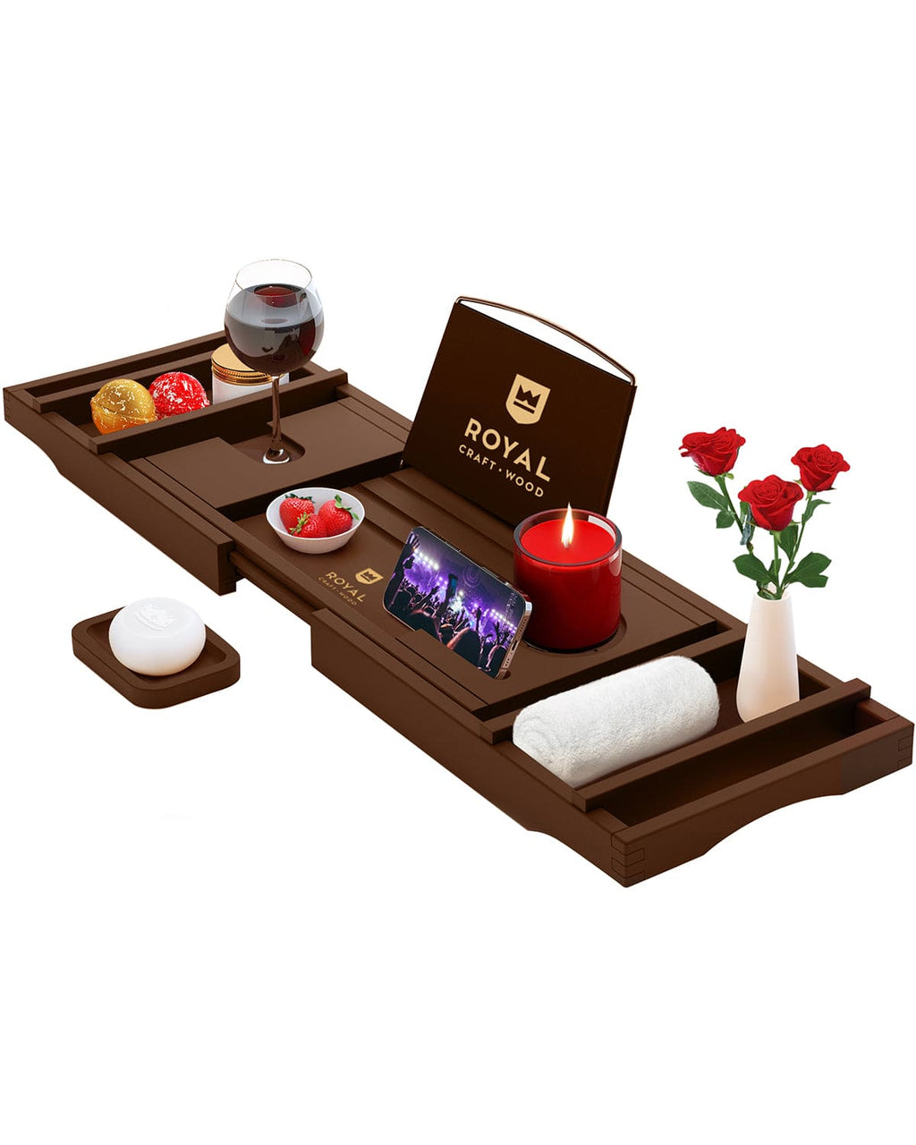 Bathtub Caddy Tray, Brown-0