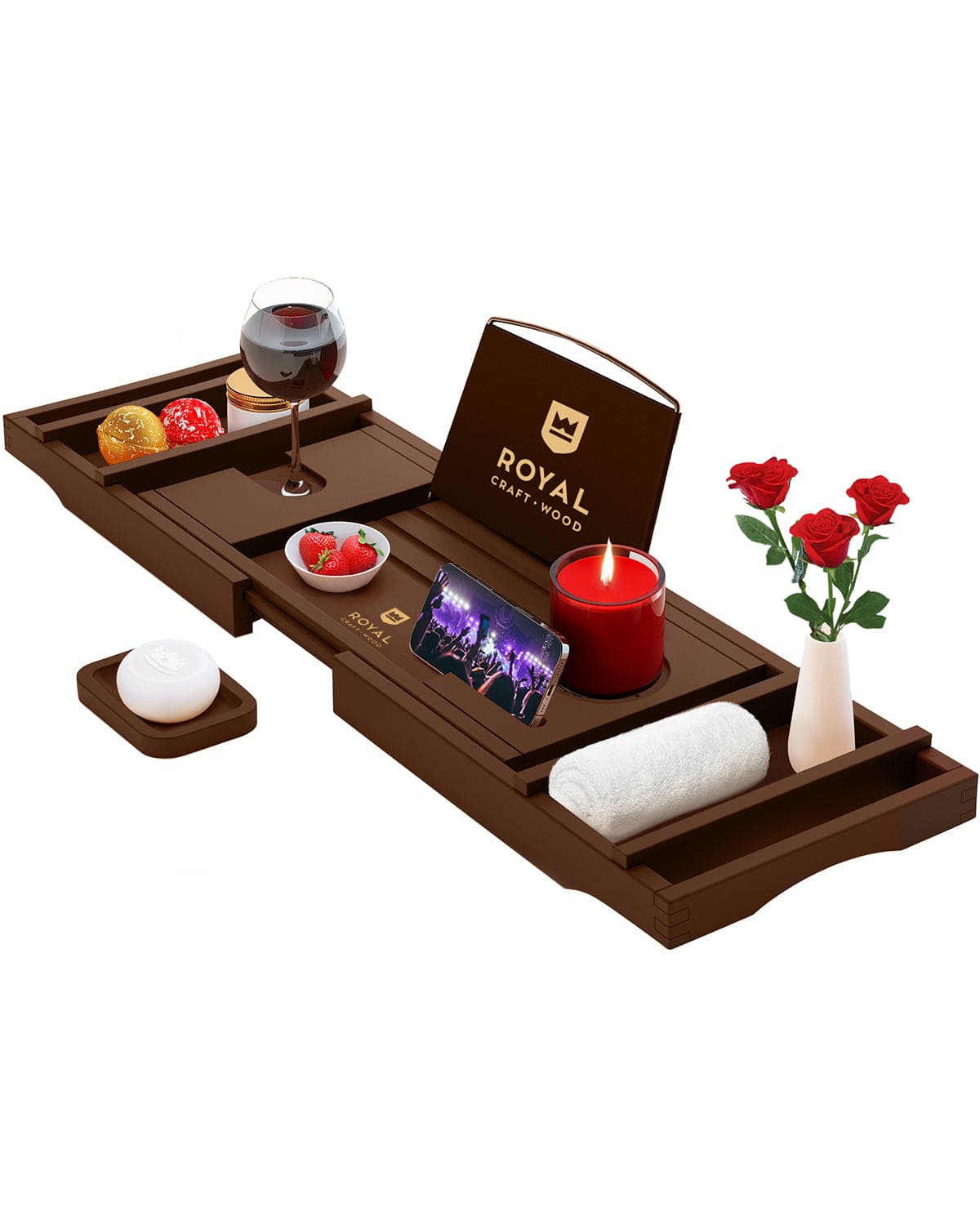 Bathtub Caddy Tray, Brown-0