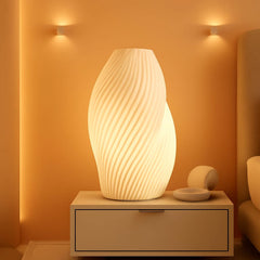11.9 Inches Translucent Ceramic Table Lamp Dimmable-0