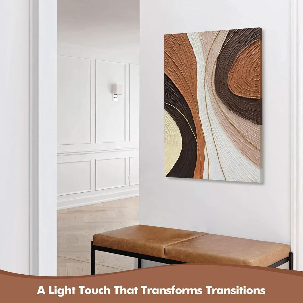 Contemporary Neutral Wall Art Plaster Texture Abstract-4