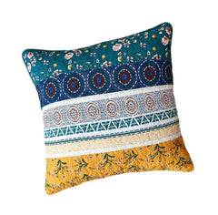 DaDa Bedding Bohemian Patchwork Bed of Wild Flowers Floral Gardenia Euro Pillow Sham Cover, 26" x 26" (JHW886)-0