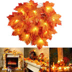 Christmas Decoration Maple Leaf LED Light String Garland-1