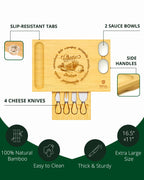 Cheese Board Set w/knives, 16.5“x11”-1