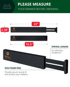 Drawer Dividers 22”, Black-1