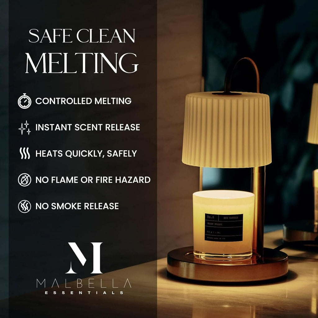 Dimmable Silver Chrome Candle Warmer Countdown Timer