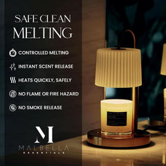 Dimmable Silver Chrome Candle Warmer Countdown Timer
