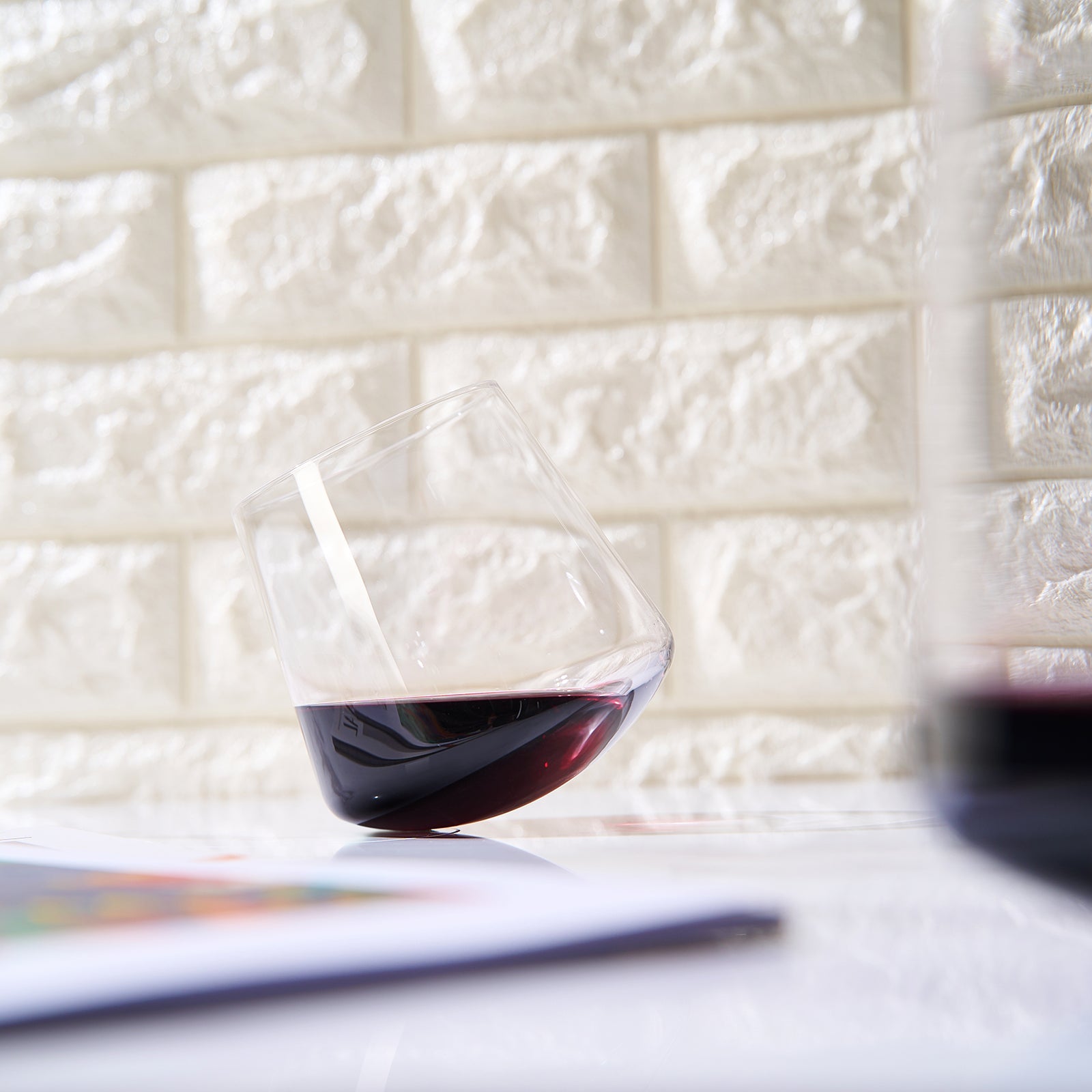 Rolling Un-Spillable Stemless Spinning Aerating Wine Glasses | Set of 2 | 13.5OZ-3