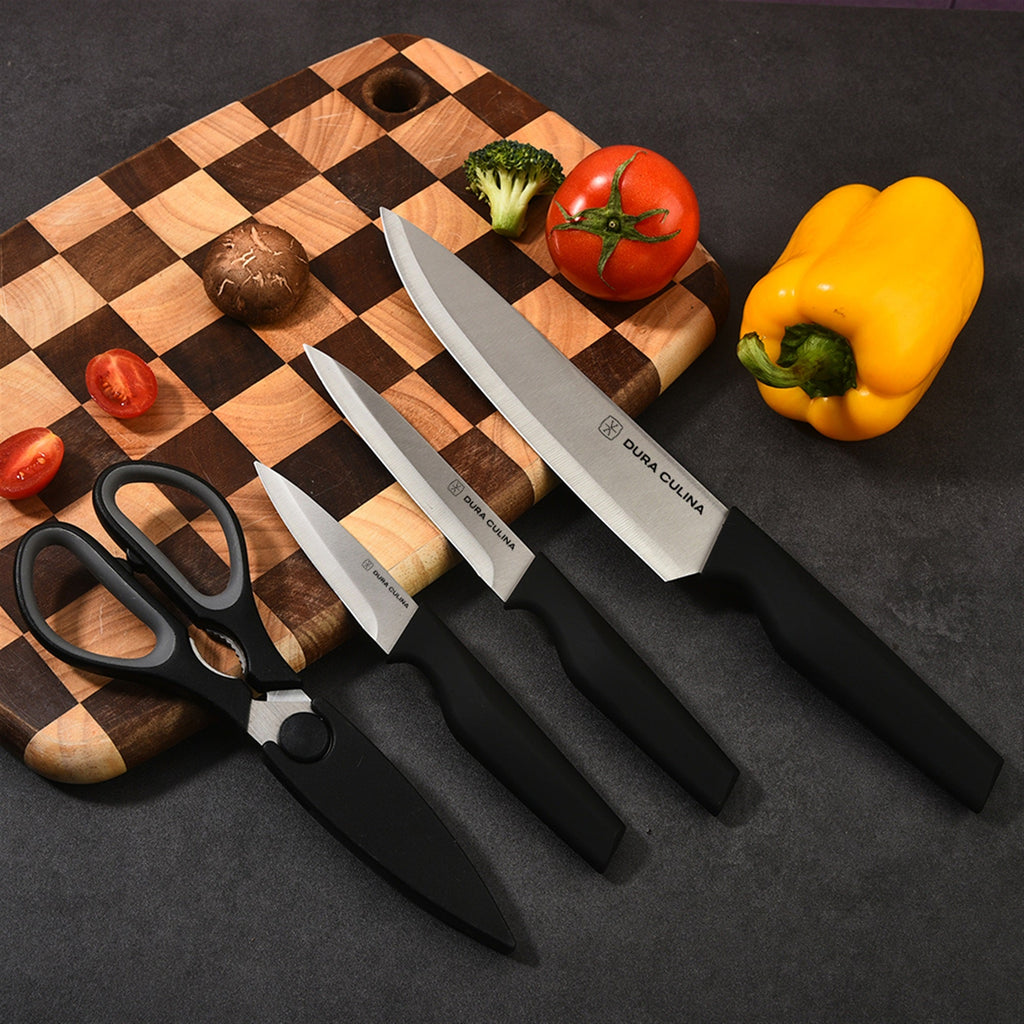 6-Piece Knife Set - High Carbon Stainless Steel Kitchen Knives with Ergonomic Handles, Blade Guards-2
