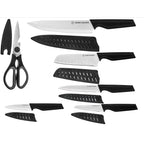 6-Piece Knife Set - High Carbon Stainless Steel Kitchen Knives with Ergonomic Handles, Blade Guards-1