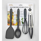 4-Piece Grey Mini Silicone Tool Set – Versatile, Non-Stick, and Stylish-1