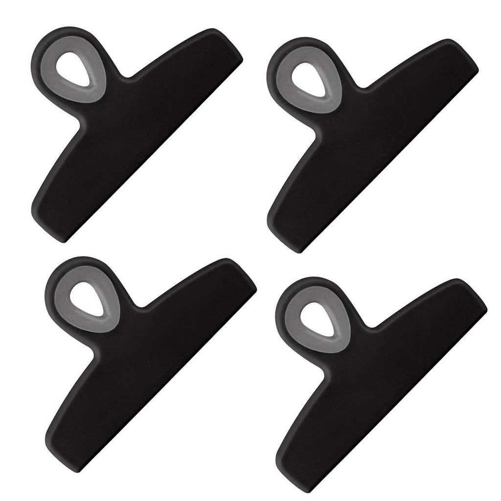 4-Piece Bag Clip Set, Black-2