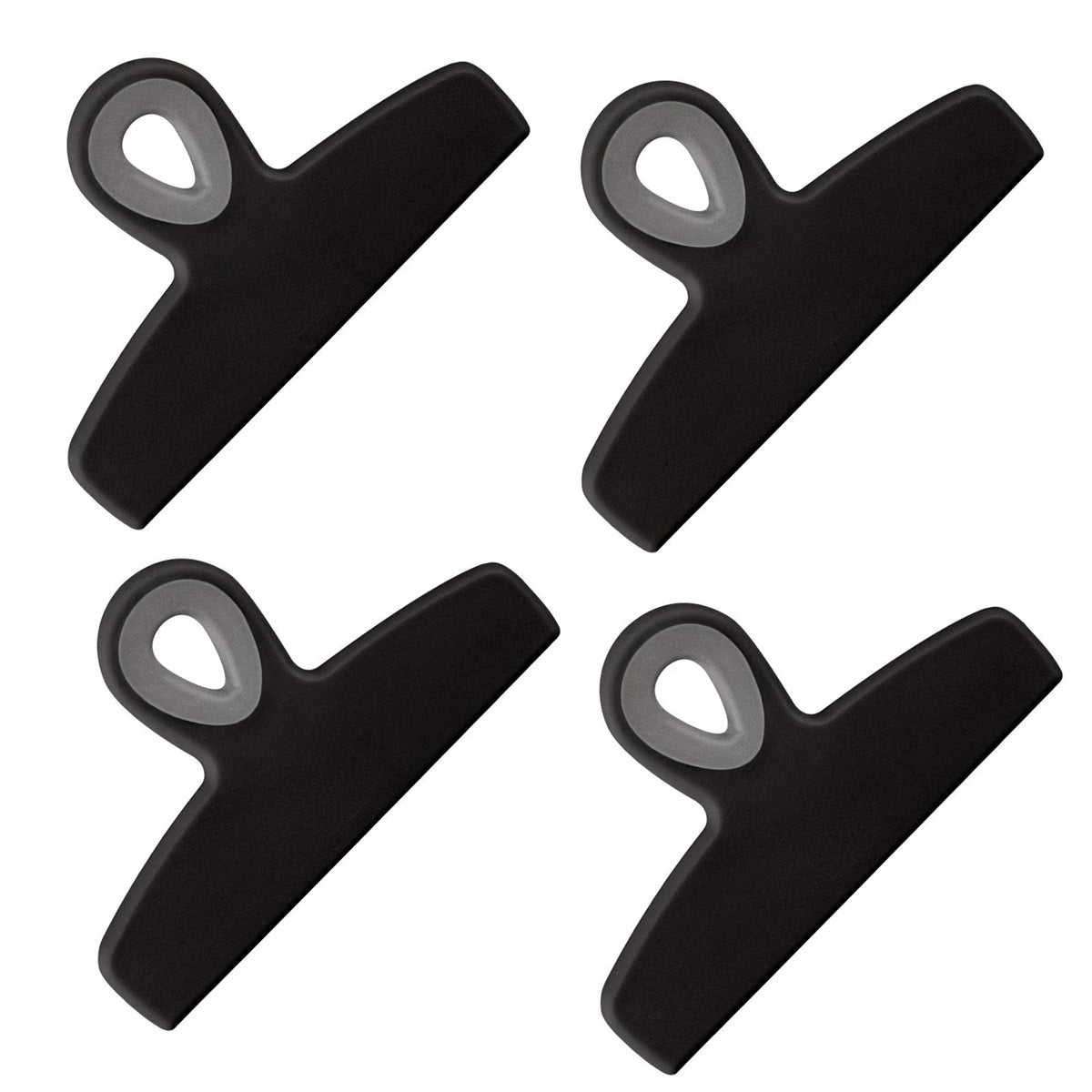4-Piece Bag Clip Set, Black-2