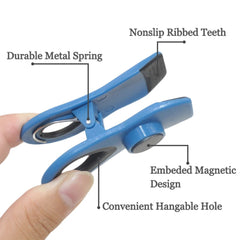 10-Piece Magnetic Bag Clip Set, Multi Blue-3