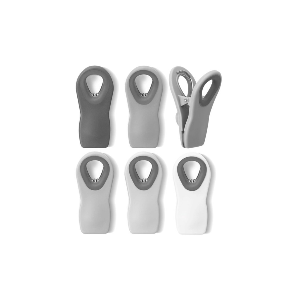 10-Piece Magnetic Bag Clip Set, Greys-4