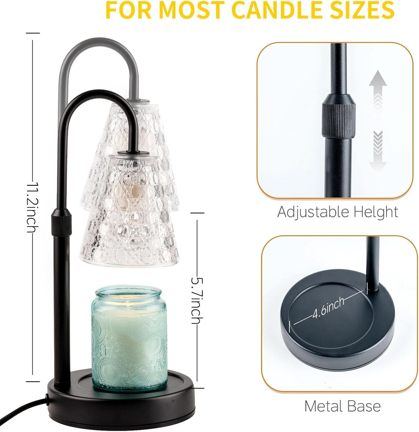 Candle Warmer Lamp With Programmable Timer Dimmable
