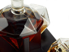 Diamond Whiskey and Wine Decanter, 750ml With 4 Diamond Glasses-3