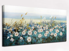 58x29 Inch TexturedDaisy Gallery Wrapped Extra Large Wall Art Canvas-1