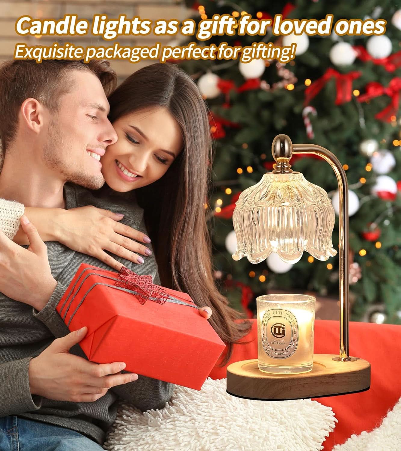 Golden Illuminating Candle Warmer Lamp Timer Dimmer