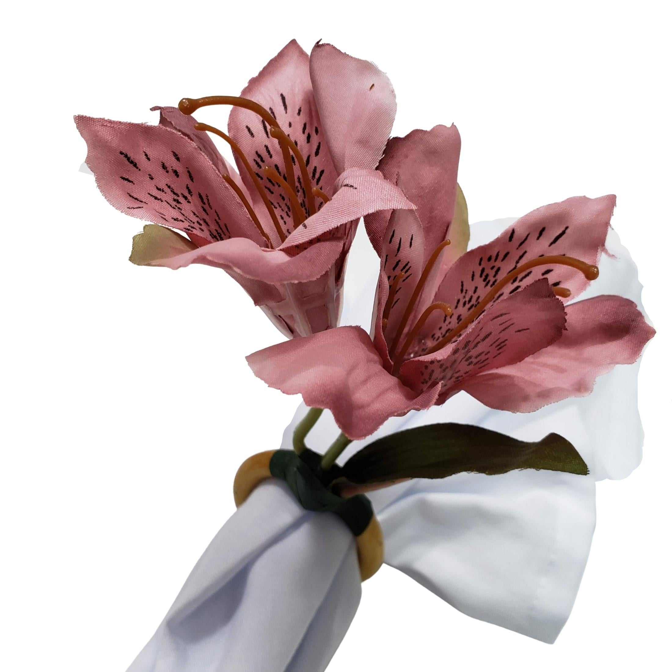 Maison Charlô | Astromelia Flower Napkin Rings for thanksgiving, events, party, wedding-4