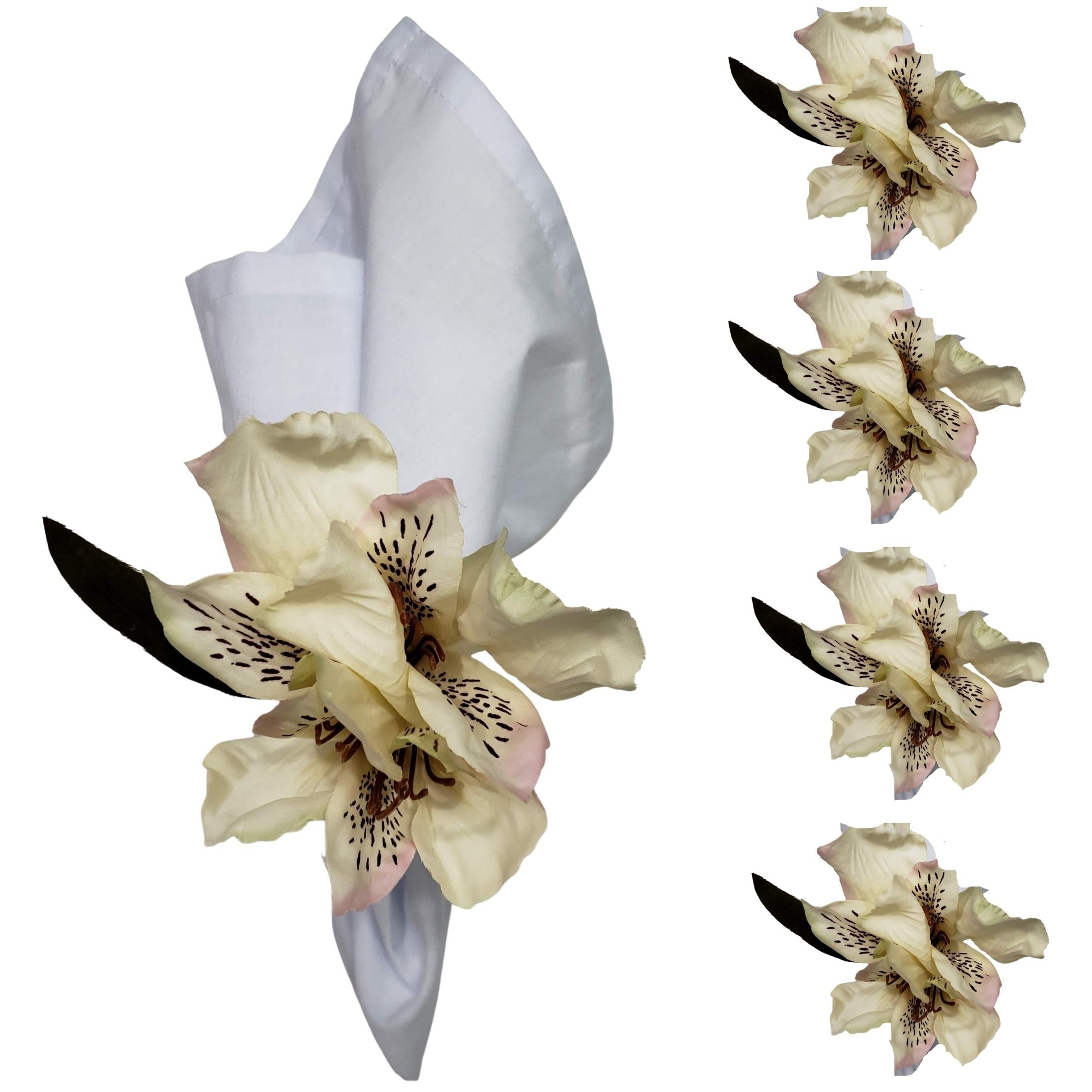 Maison Charlô | Astromelia Flower Napkin Rings for thanksgiving, events, party, wedding-5
