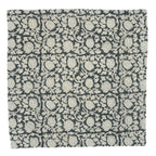 Set of 4 Floral Block Print Dinner Napkins-8 Kamal