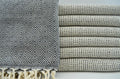 DOTTY DIAMOND BLACK TURKISH TOWEL-0