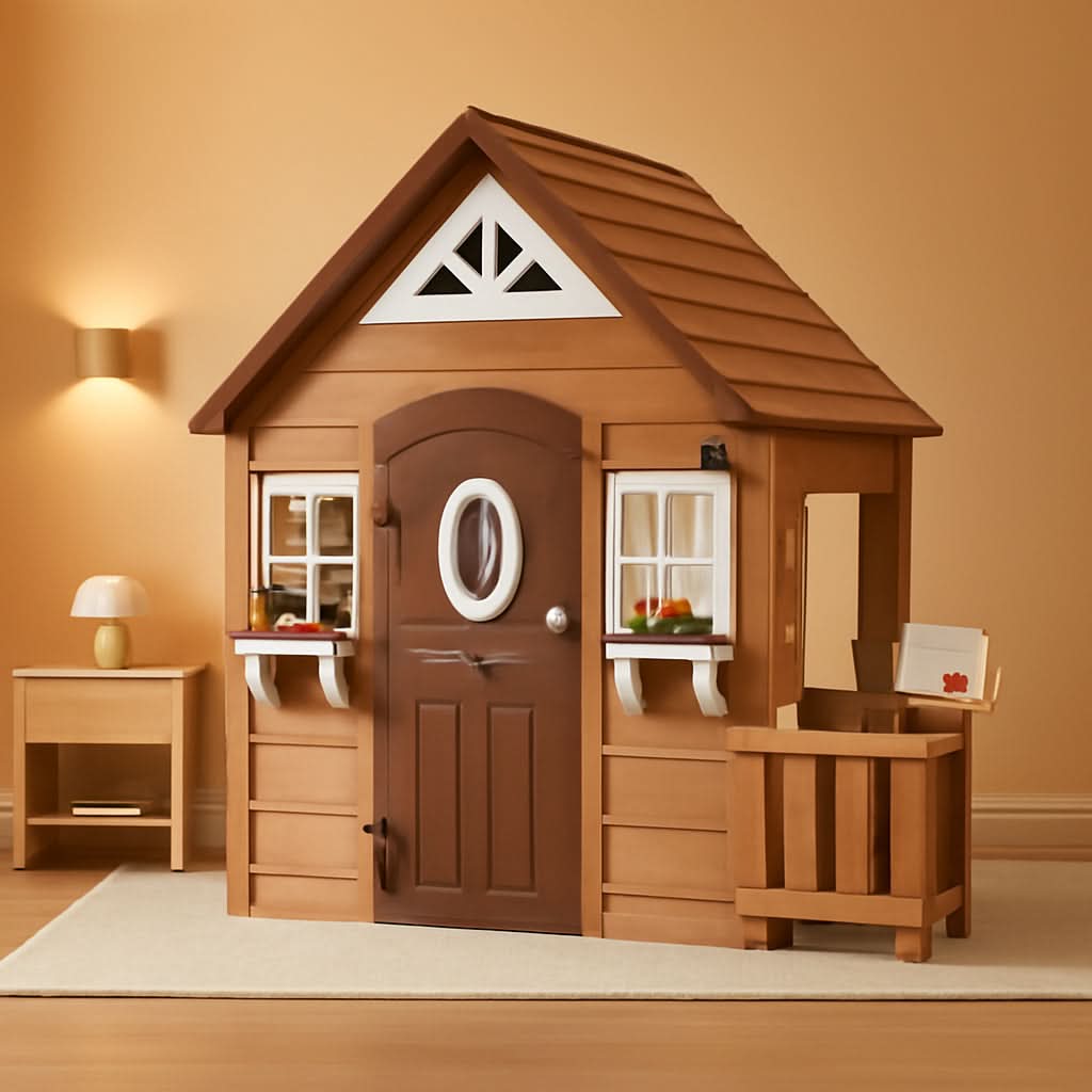 Cedar Wood Kids Outdoor Playhouse Kitchen Accessories-0