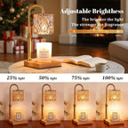 Candle Warmer Lamp With Programmable Timer Amber Glass