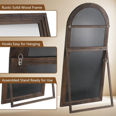 Arched Full Length Mirror Chestnut Graceful Framed-4
