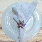 Charlo's Set of 4 Rose Party Delicate Flower Napkin Rings for Wedding, Thanksgiving, Christmas, Wedding, Banquet, Birthday-2
