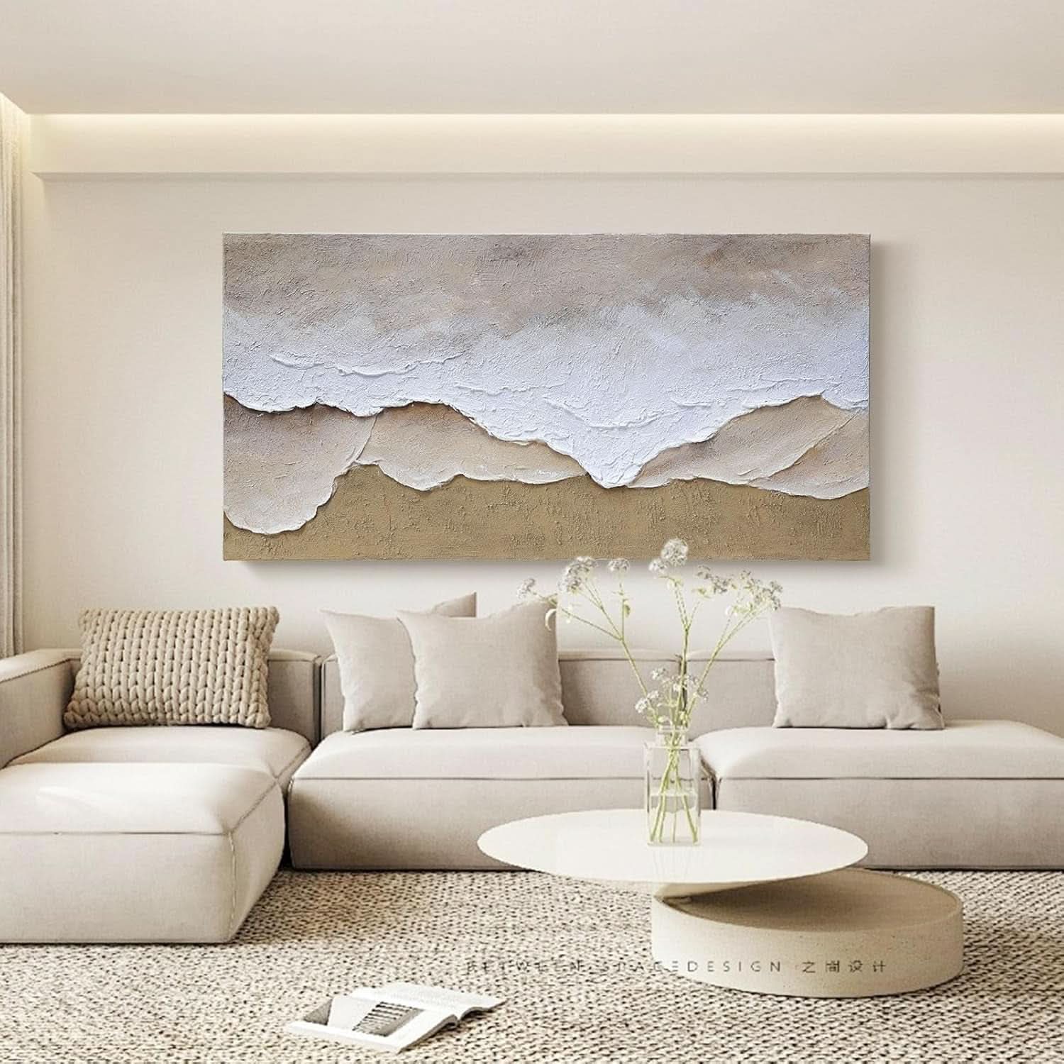 Extraordinary Premium Textured Seascape Wall Art 24x48-1