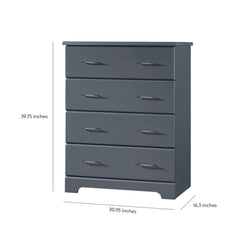 Brookside 4 Drawer Dresser Gray Greenguard Gold Certified-2