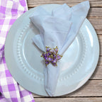 Charlo's Set of 4 Rose Party Delicate Flower Napkin Rings for Wedding, Thanksgiving, Christmas, Wedding, Banquet, Birthday-3