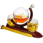 Rocket Whiskey Decanter Set, Planets Globe Decanter-1