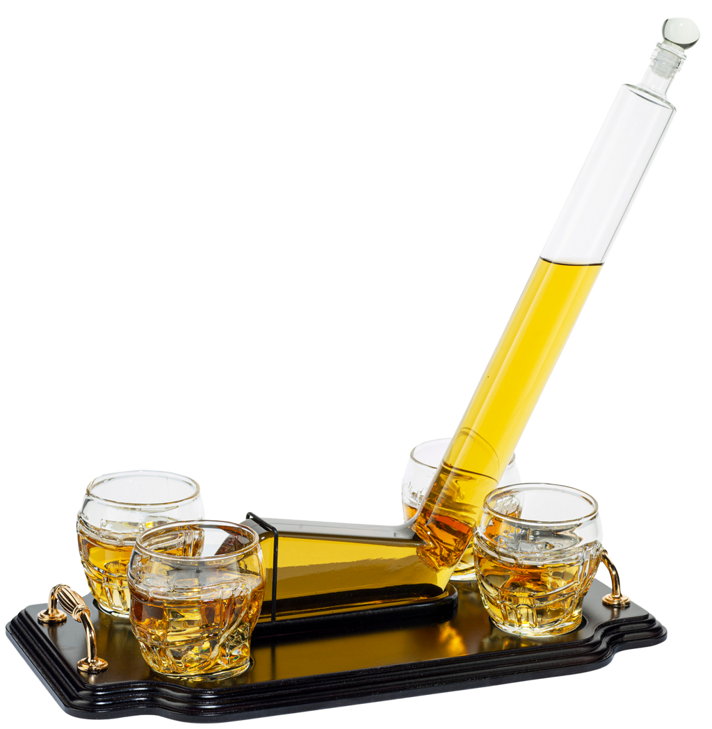 Ice Hockey Wine & Whiskey Decanter Set, 750ml-0
