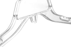 Clear Plastic Clothes Hangers with Hook & Notches - 100 Pack