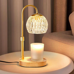 Goldtone Candle Warmer Lamp With Programmable Timer
