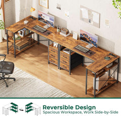 L Shaped Desk 47 Inch With Power Outlets For Home Office-3