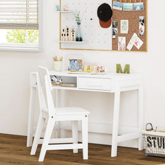 Kids Desk and Chair Set With Storage Drawers for Study-1