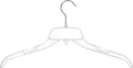 Clear Plastic Clothes Hangers with Hook & Notches - 100 Pack
