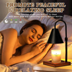 Elegant Black Illuminating Candle Warmer Lamp Timer