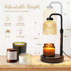 Coalblack Candle Warmer Lamp Featuring Timer Dimmable