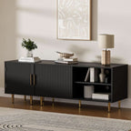 Black 65 Inch Television Stand Entertainment Center-3