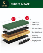 Whetstone Knife Sharpening Kit, White/Green-1