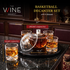 Basketball Decanter Set, Whiskey Scotch or Bourbon Decanter-1
