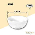 White Bowl 5.5" inch | 14 Cm 20 Fl Oz | 600 Ml